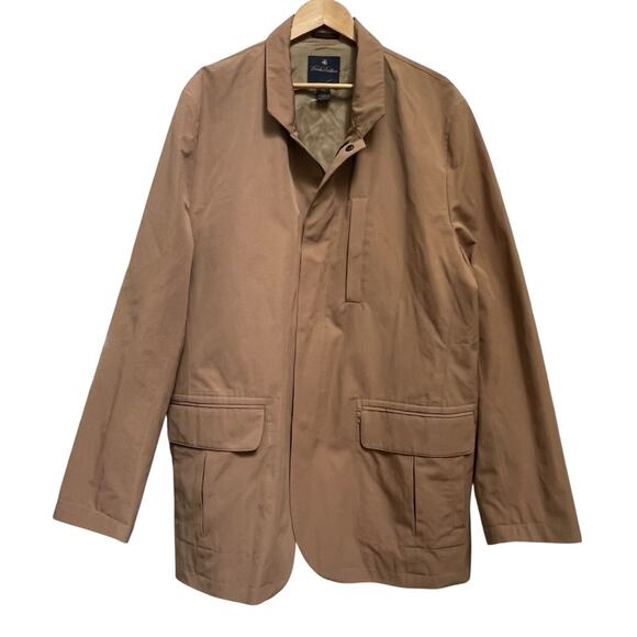 Brooks Brothers Tan Brown Field Jacket Size XXL Casual Chore Rain Coat - Picture 1 of 16